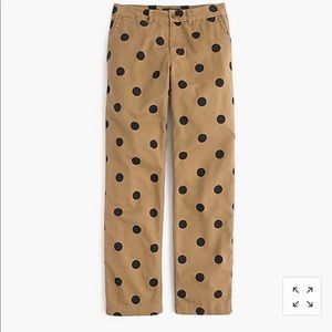 J.Crew Boyfriend Chino Pant Polka Dot